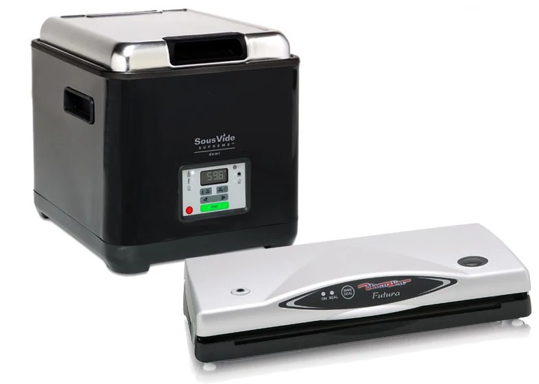 Sous Vide Supreme Demi 8 L Futura vákuumgéppel és fóliákkal